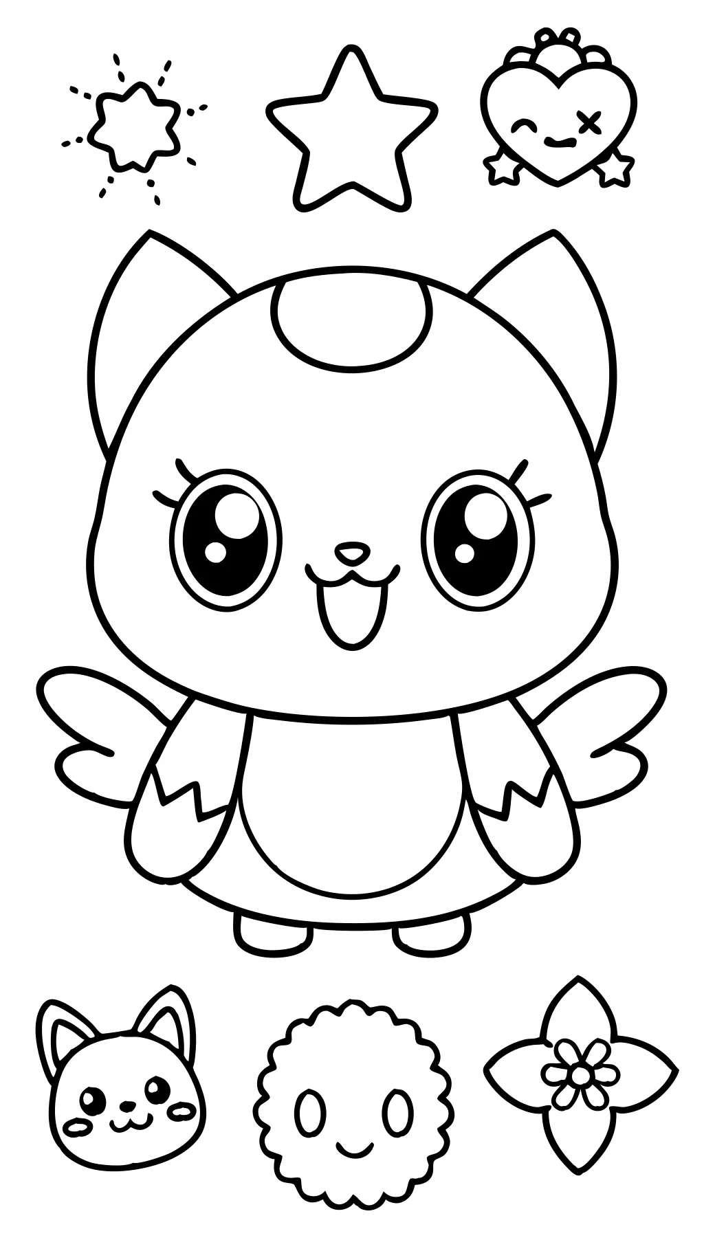 easy kawaii coloring pages